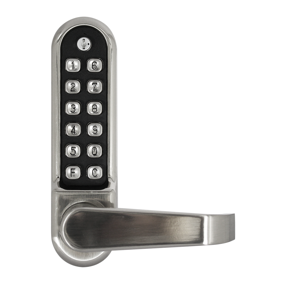 ASEC AS4300 Series Lever Operated Easy Code Change Digital Lock With Optional Free Passage & Adaptor Kit For Panic Device - AS4308 Stainless Steel