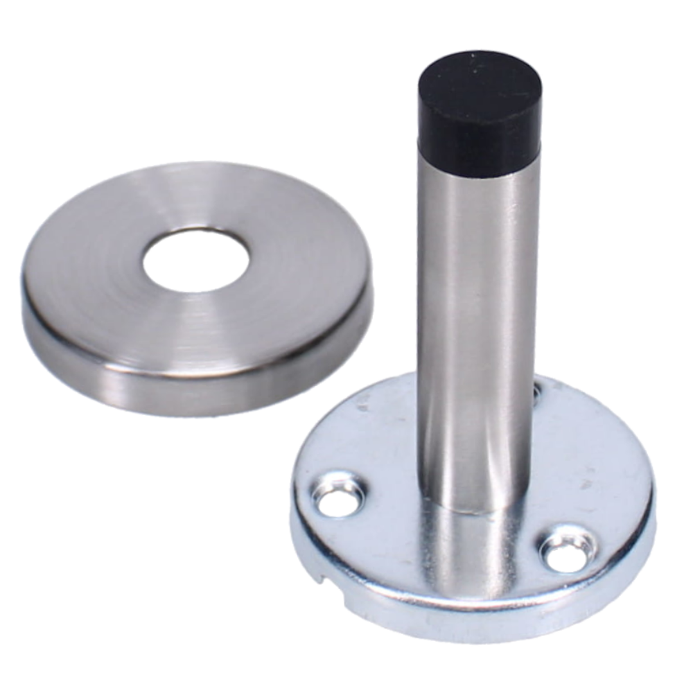 ASEC Wall Door Stop With Rose - SS Wall Stop