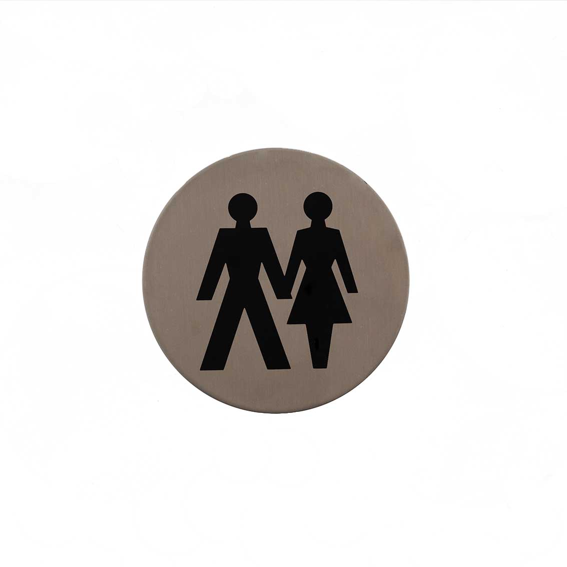 Floating Disc Sign Atlantic Unisex Disc Sign 3M Adhesive 75mm - Satin Stainless Steel