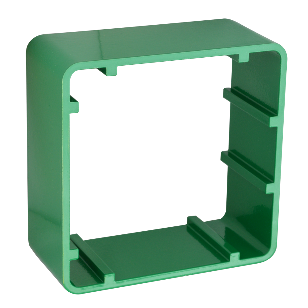 ASEC 38mm 1 Gang Surface Housing - Green