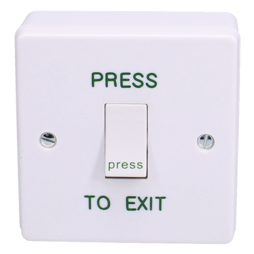 ASEC White Momentary 1 Gang Exit Switch - Switch