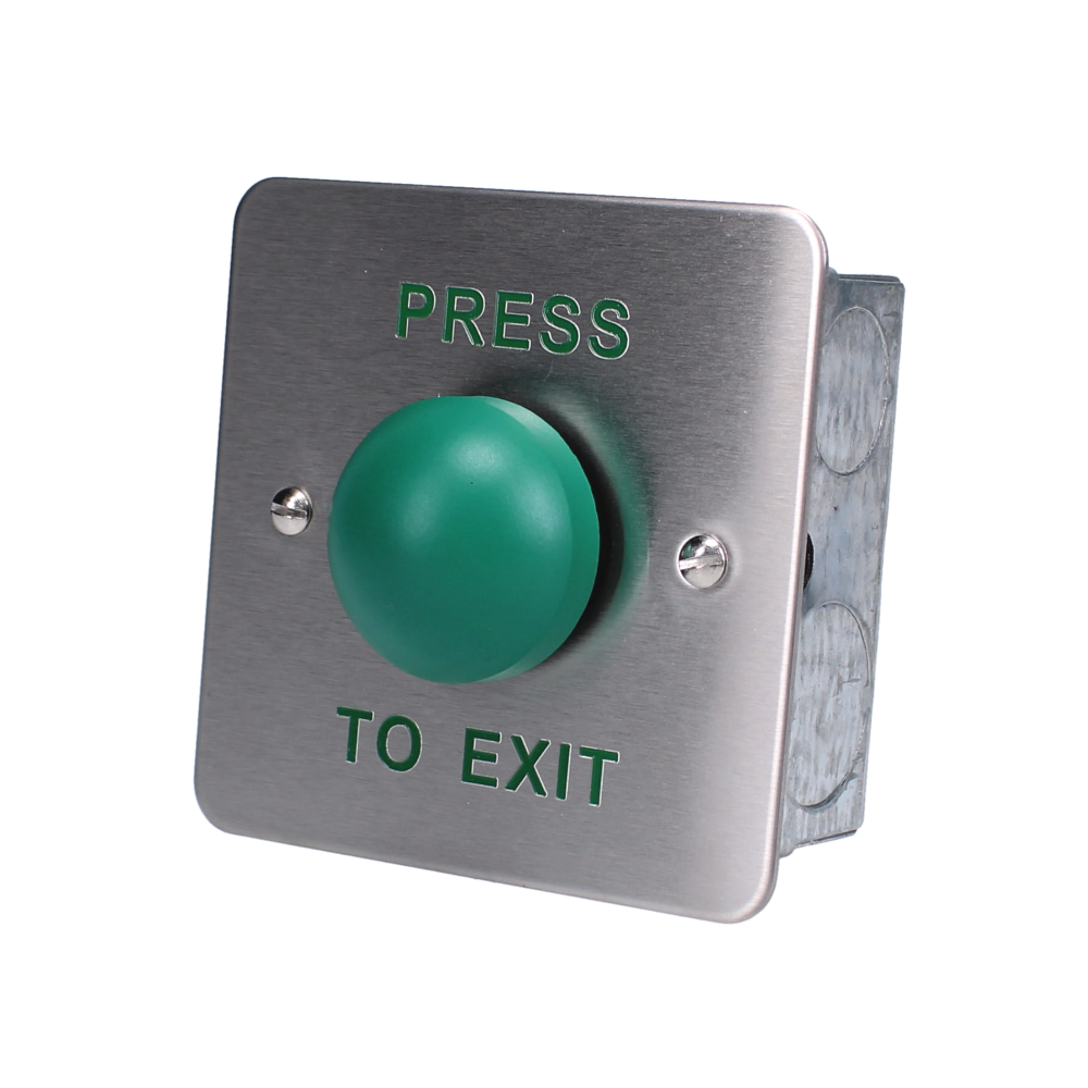 ASEC Press To Exit Green Dome Button - EXB0657