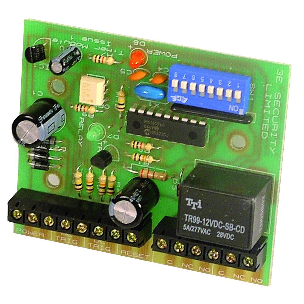 ASEC 12V/24V AC/DC Timer Relay - PCB Mounted