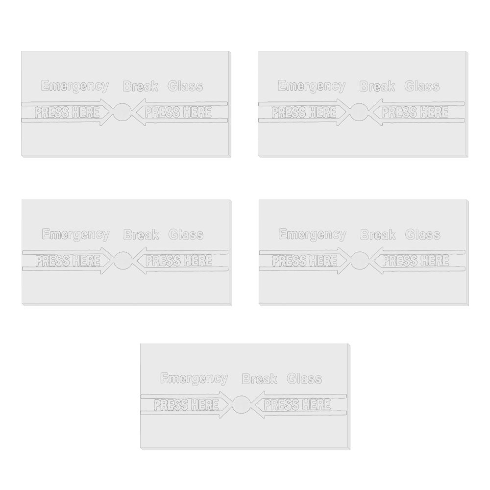 ASEC Spare Glass For Call Point - Pack Of 5