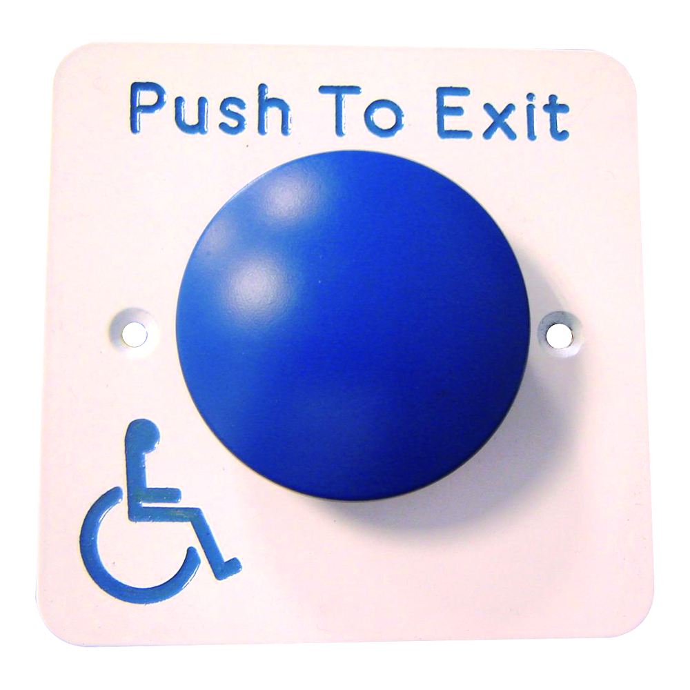 ASEC Push To Exit Blue Dome DDA Exit Button - `Push To Exit`