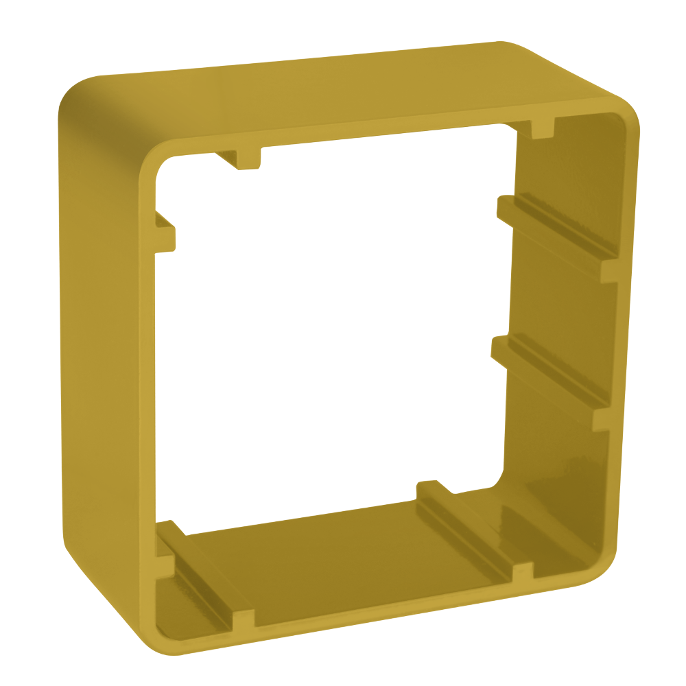 ASEC 38mm 1 Gang Surface Housing - Brass