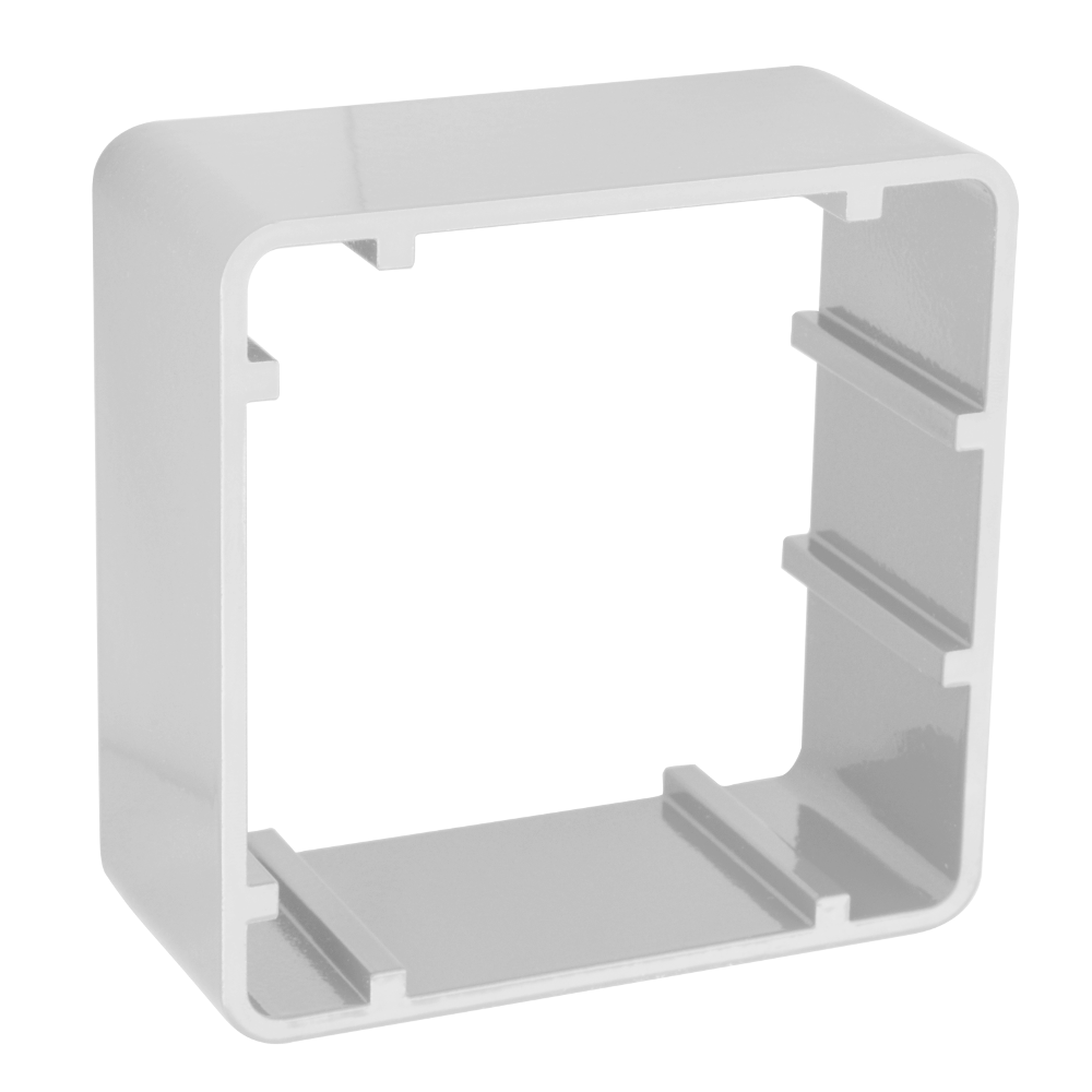 ASEC 38mm 1 Gang Surface Housing - White