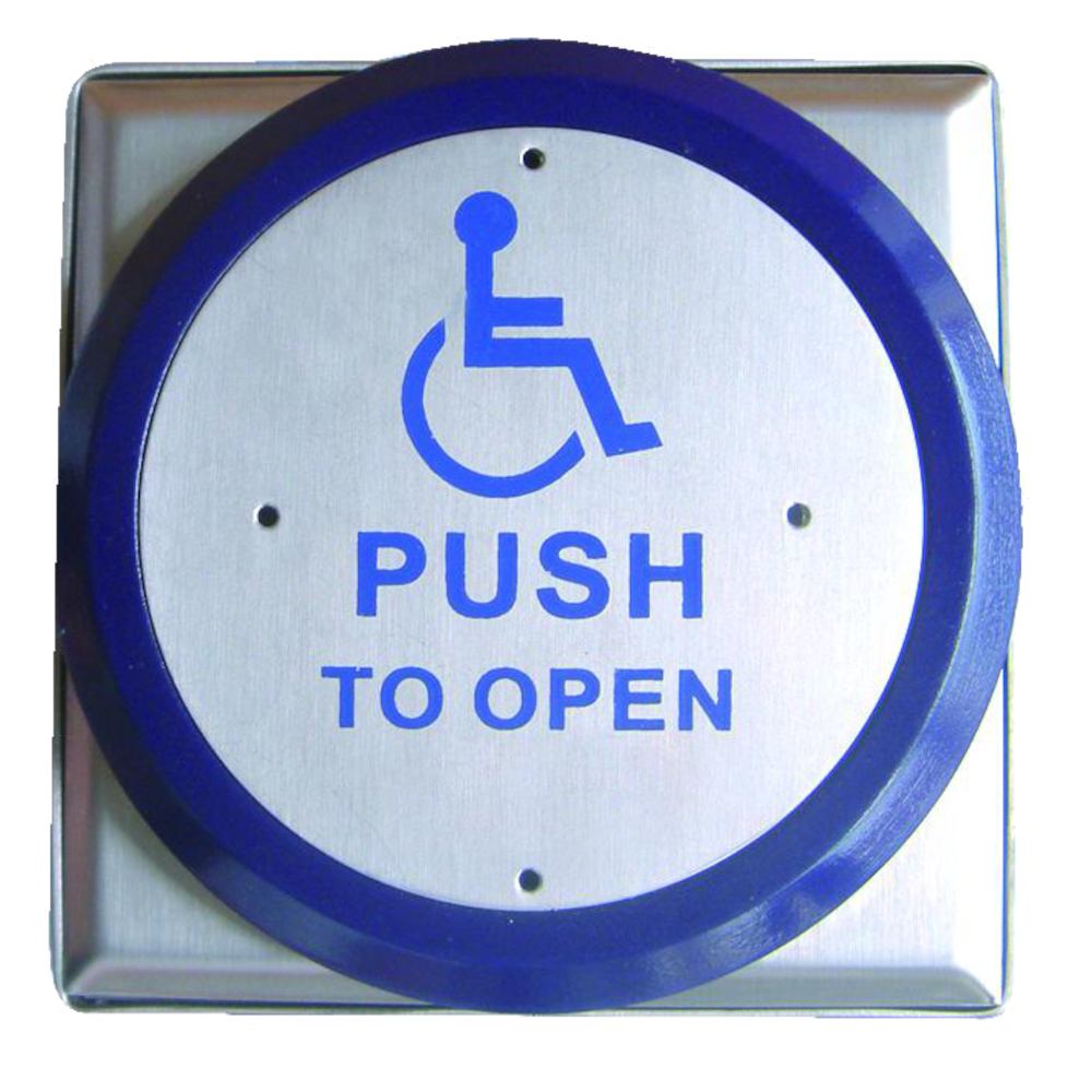 ASEC All Active Large Surface Push Plate DDA Exit Button - `Push To Open`