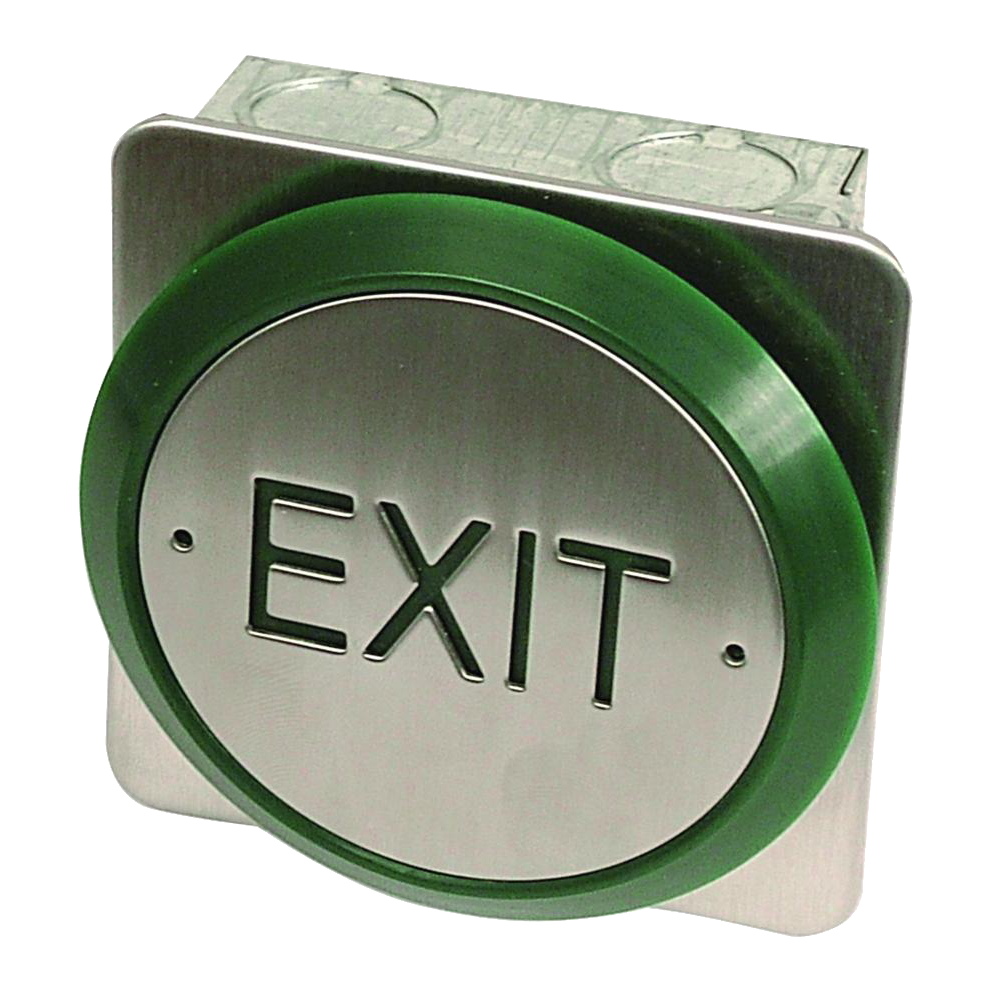 ASEC All Active Small Push Plate Exit Button - `Exit`