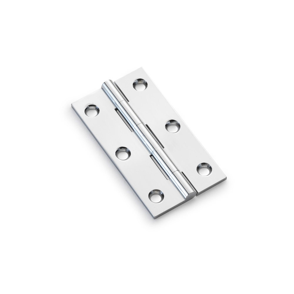 Alexander & Wilks Heavy Pattern Solid Brass Cabinet Butt Hinge - Polished Chrome - 3