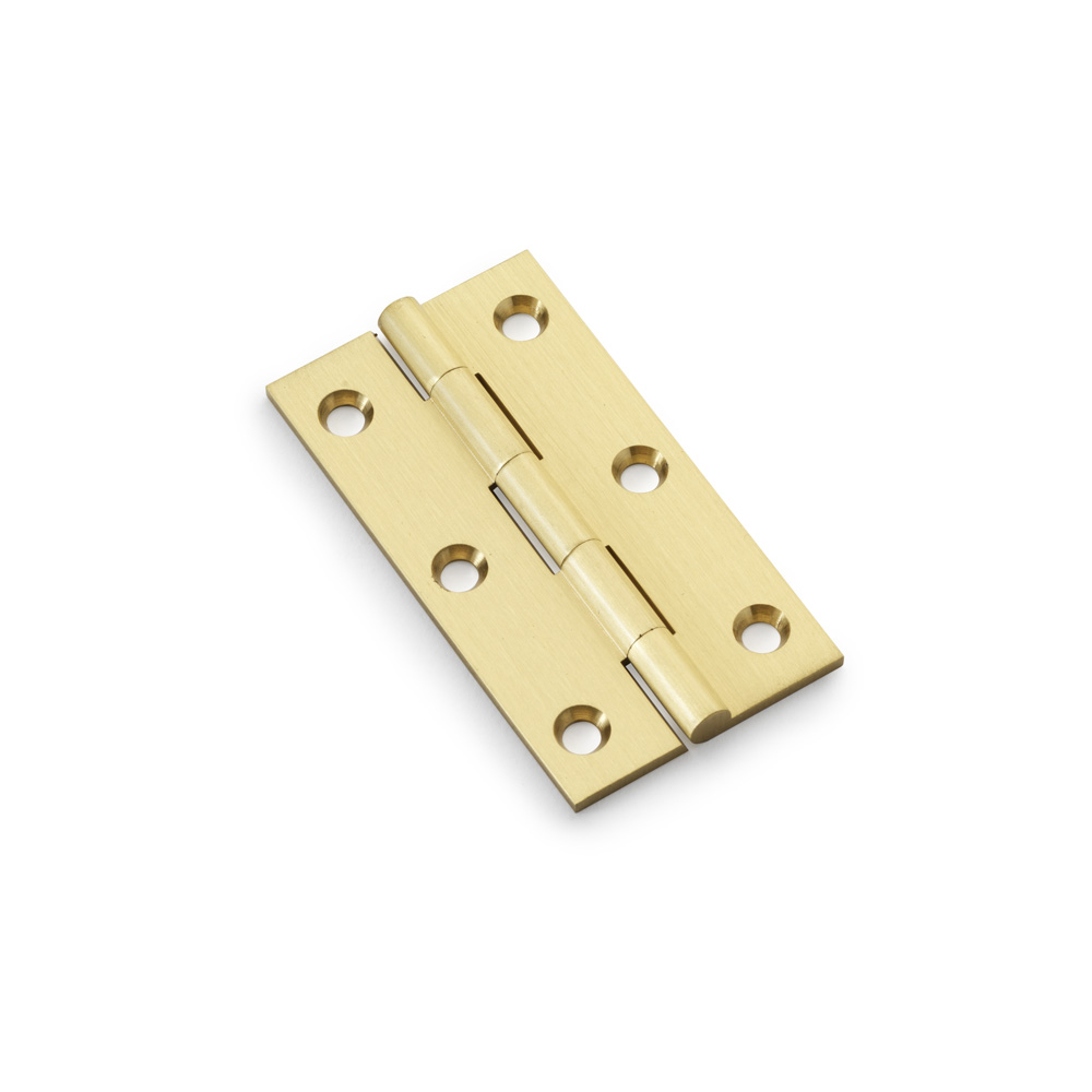 Alexander & Wilks Heavy Pattern Solid Brass Cabinet Butt Hinge - Satin Brass - 3
