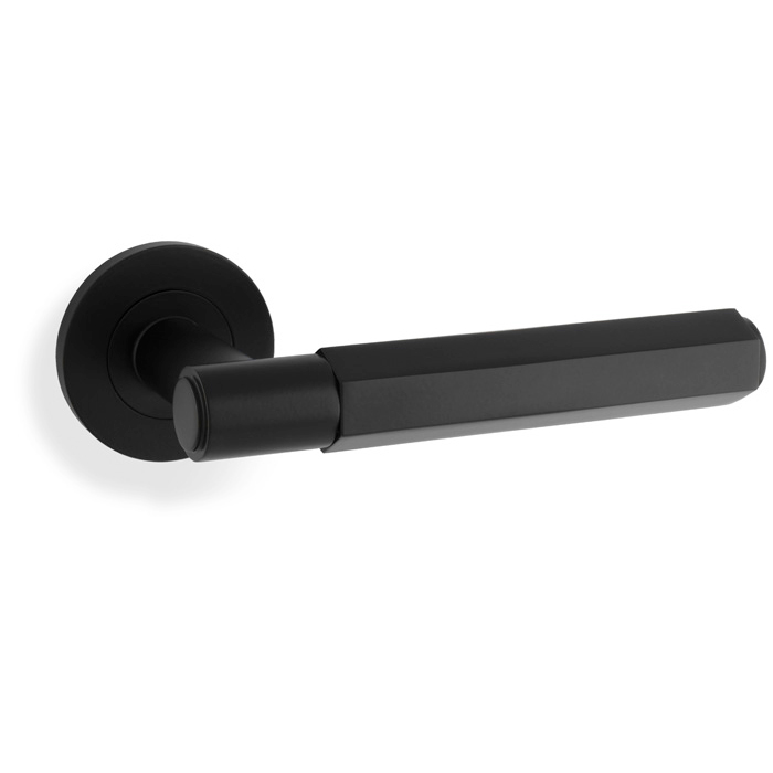 Spitfire Hex Lever on Round Rose- Black