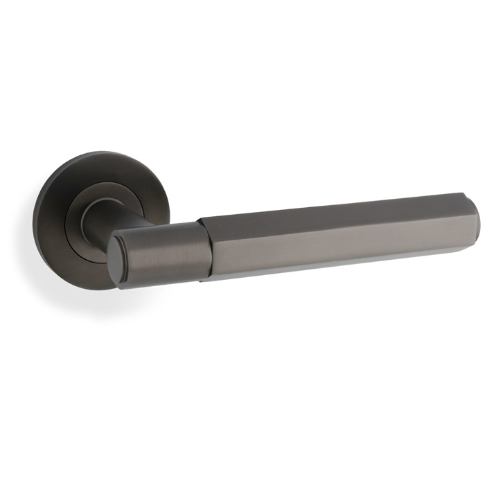 Spitfire Hex Lever on Round Rose - Dark Bronze