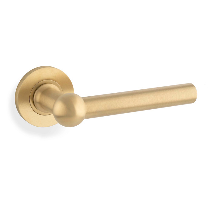 Alexander & Wilks Siskin Lever on Rose - Satin Brass PVD