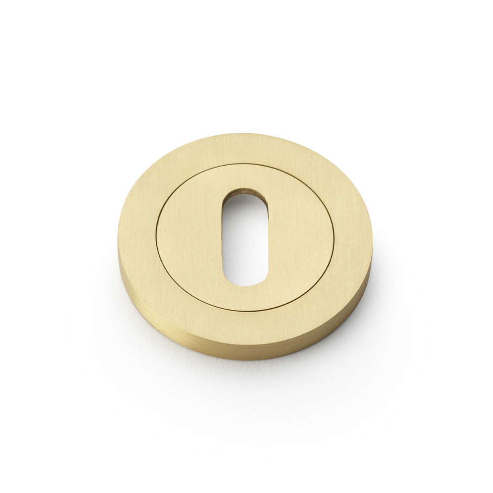 Alexander & Wilks Concealed Fix Escutcheon Standard Profile - Satin Brass