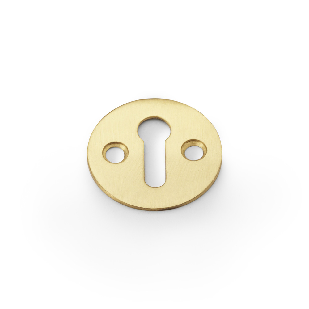 Alexander & Wilks Victorian Standard Profile Escutcheon - Satin Brass