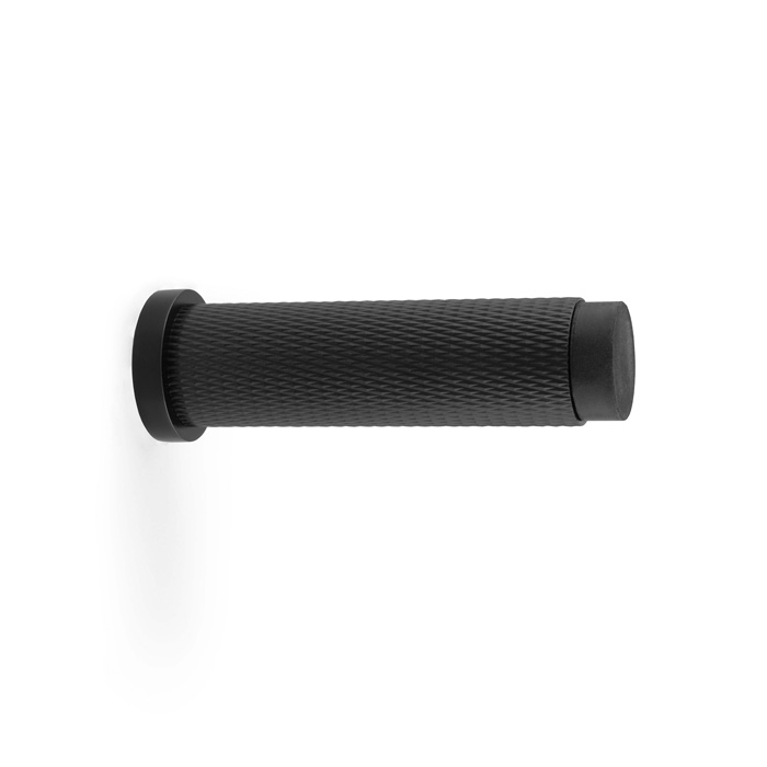 Alexander & Wilks Brunel Knurled Door Stop - Black