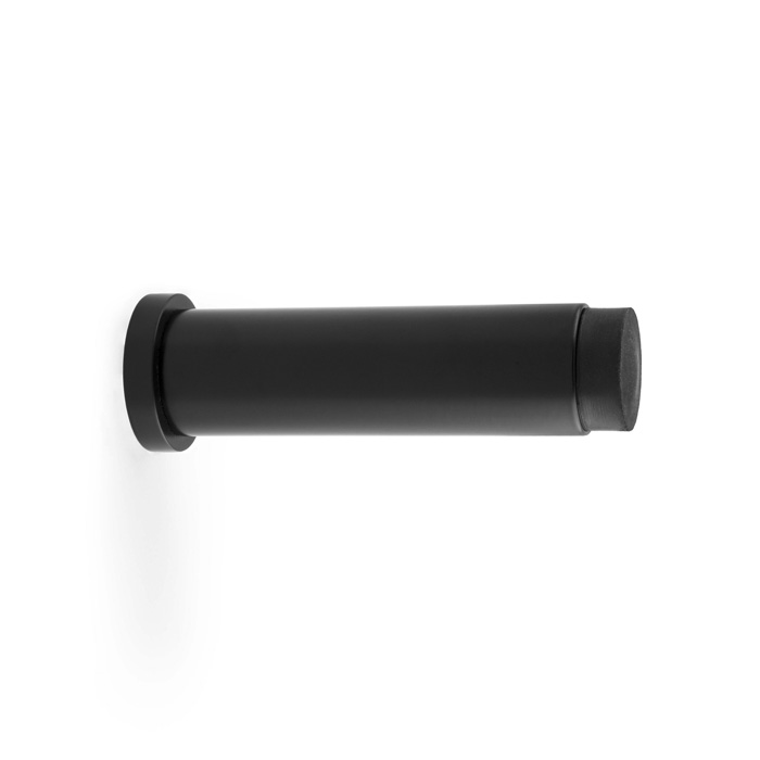 Alexander & Wilks Plain Projection Cylinder Door Stop - Black