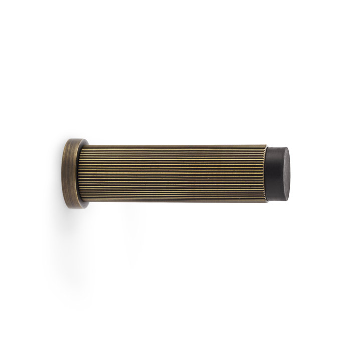 Alexander & Wilks Reeded Projection Door Stop - Antique Brass