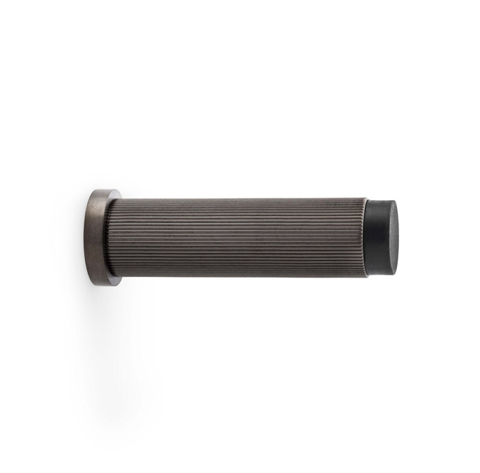 Alexander & Wilks Reeded Projection Door Stop - Dark Bronze PVD