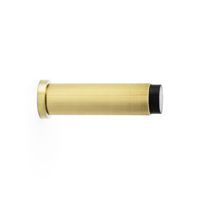 Alexander & Wilks Reeded Projection Door Stop - Satin Brass PVD