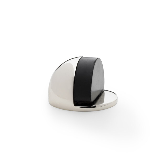 Alexander & Wilks Shield Floor Mounted Door Stop - Polished Nickel