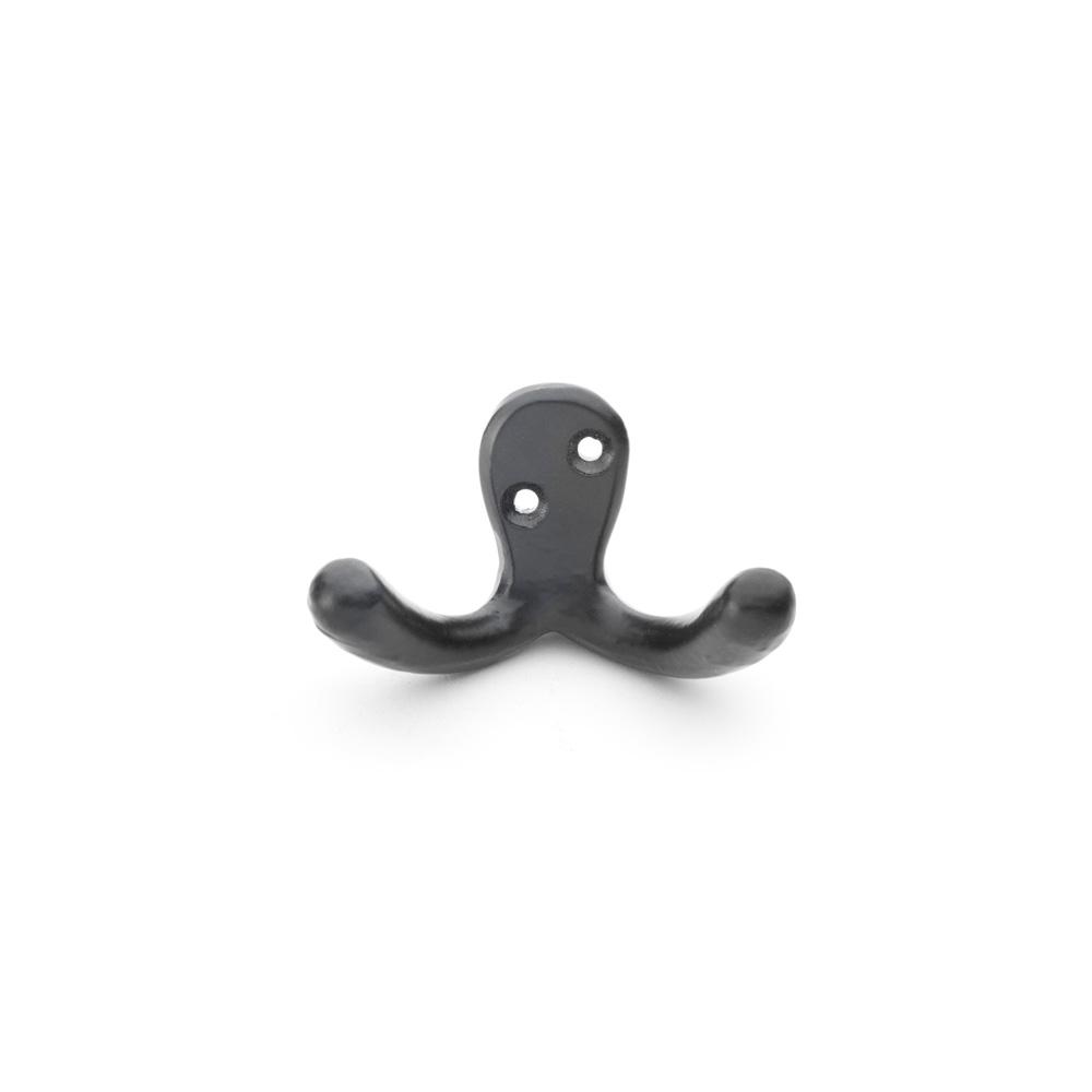 Alexander & Wilks Victorian Double Robe Hook - Black