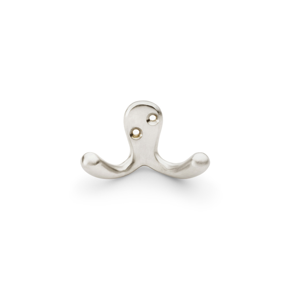 Alexander & Wilks Victorian Double Robe Hook - Satin Nickel