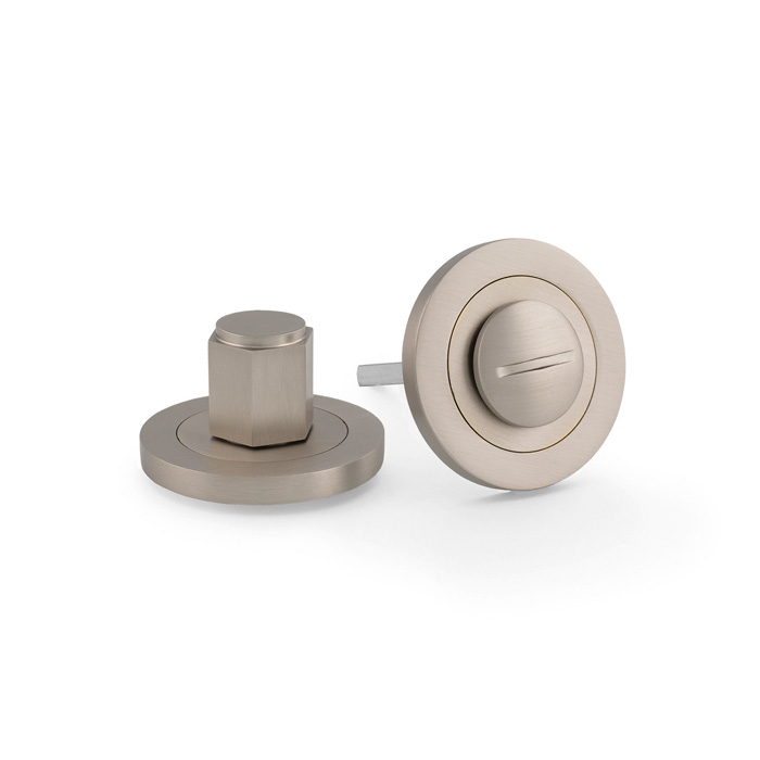 Hex Thumbturn and Release - Satin Nickel