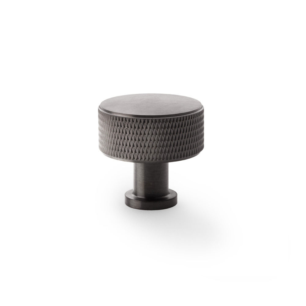 Alexander & Wilks Lucia Knurled Cupboard Knob - Dark Bronze PVD - 35mm