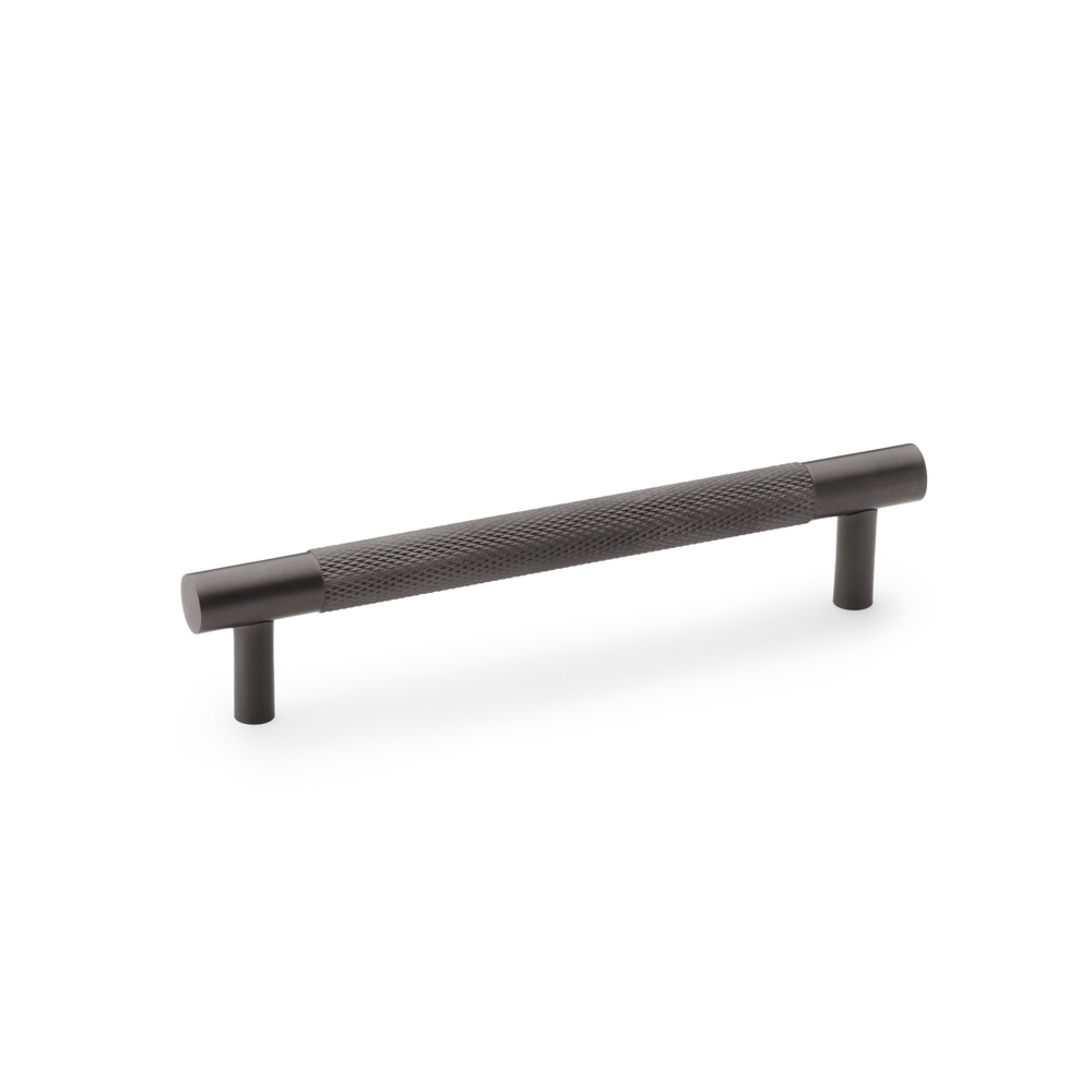 Alexander & Wilks Brunel Knurled T-Bar Cupboard Handle - Dark Bronze PVD - Centres 128mm