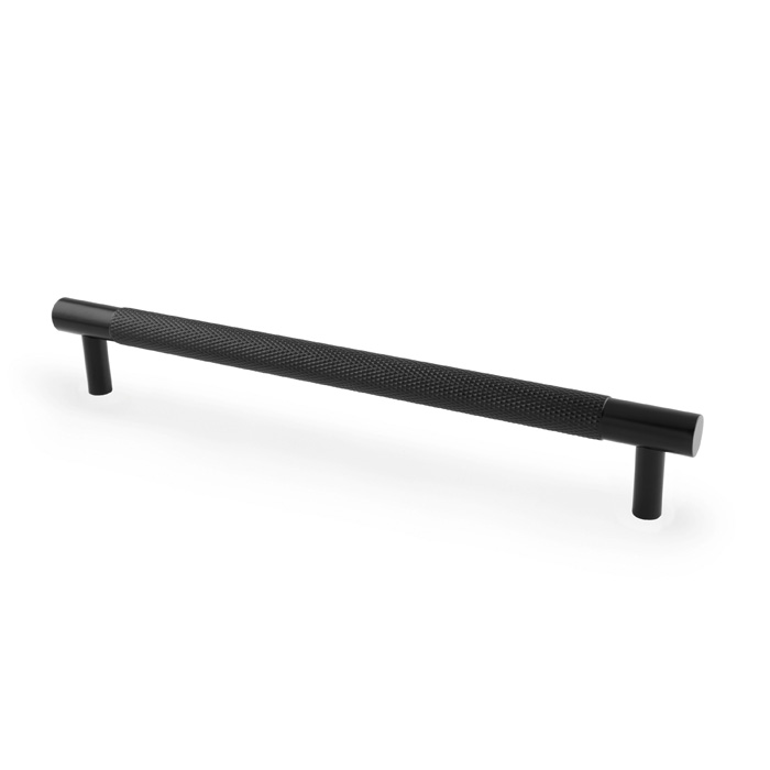 Alexander & Wilks Brunel Knurled T-Bar Cupboard Handle - Black - Centres 192mm