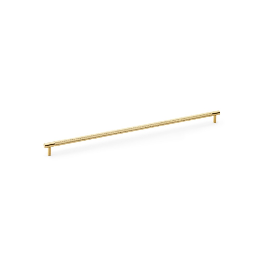 Alexander & Wilks Brunel Knurled T-Bar Cupboard Handle - Satin Brass PVD - Centres 448mm