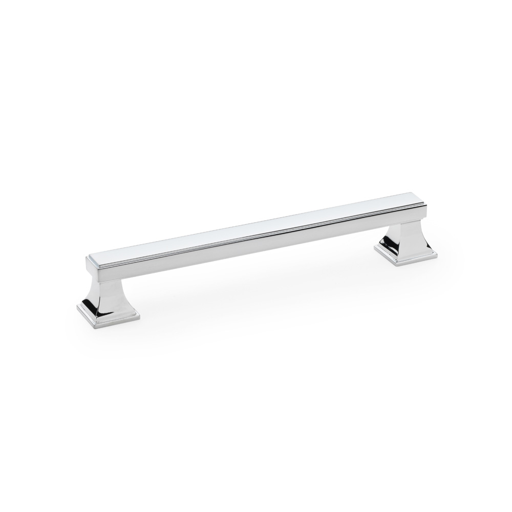 Alexander & Wilks Jesper Square Cabinet Pull Handle - Polished Chrome - Centres 160mm