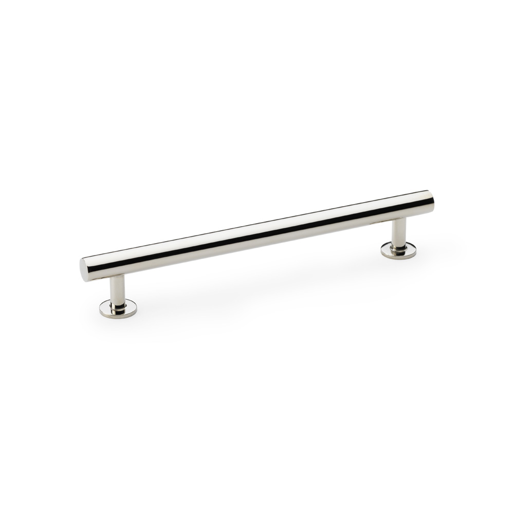 Alexander & Wilks Round T-Bar Cabinet Pull Handle - Polished Nickel - Centres 160mm