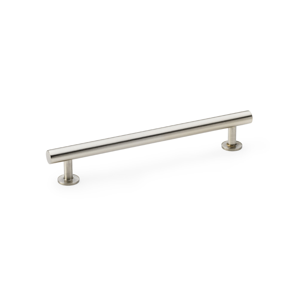 Alexander & Wilks Round T-Bar Cabinet Pull Handle - Satin Nickel - Centres 160mm