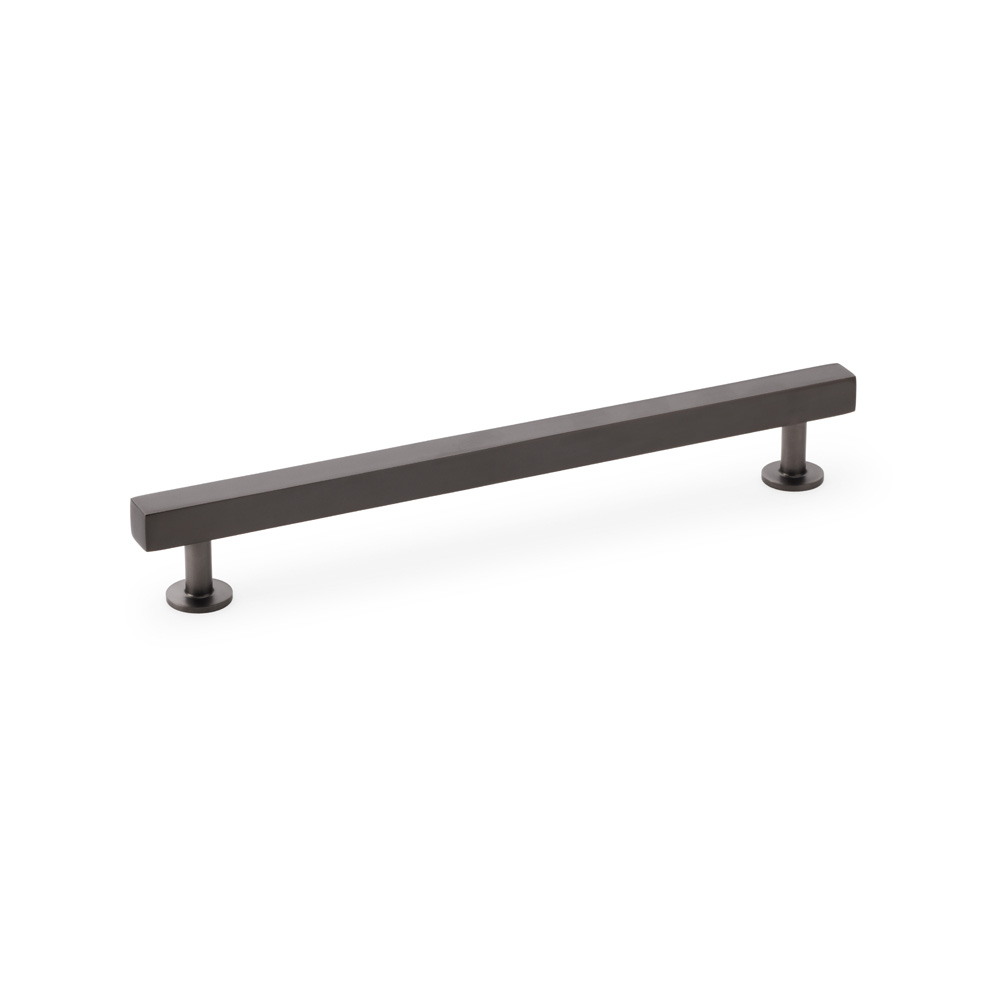 Alexander & Wilks Square T-Bar Cabinet Pull Handle - Dark Bronze - Centres 192mm