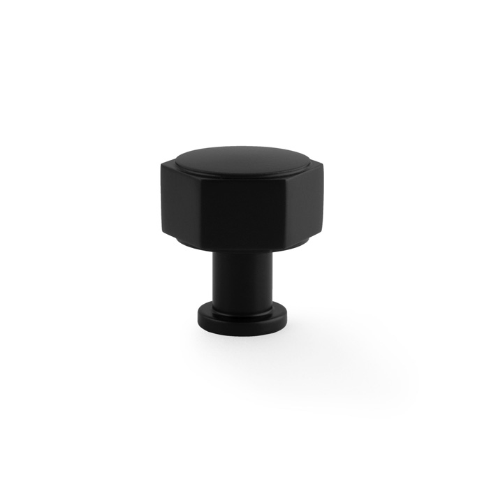 Vesper Hex Cabinet Knob - Black - 33mm