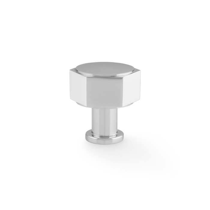 Vesper Hex Cabinet Knob - Polished Chrome - 33mm