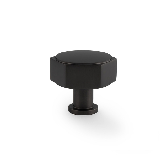 Vesper Hex Cabinet Knob - Black - 40mm