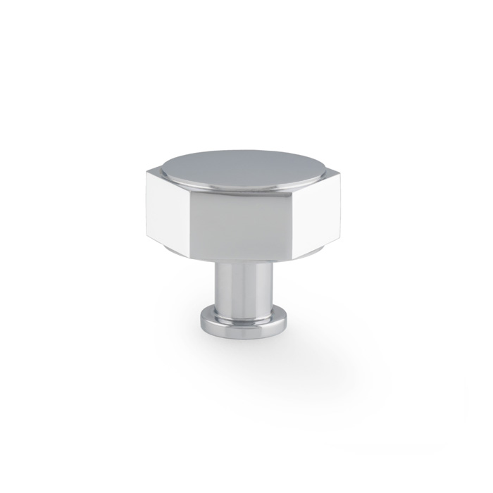 Vesper Hex Cabinet Knob - Polished Chrome - 40mm