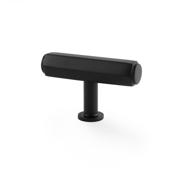 Vesper Hex T-Bar Cabinet Knob - Black