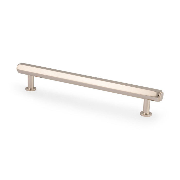 Vesper Hex T-Bar Cabinet Pull-Polished Nickel-160mm C/C