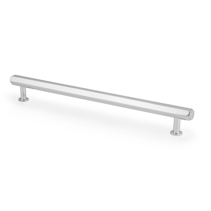Vesper Hex T-Bar Cabinet Pull-Polished Chrome-224mm C/C