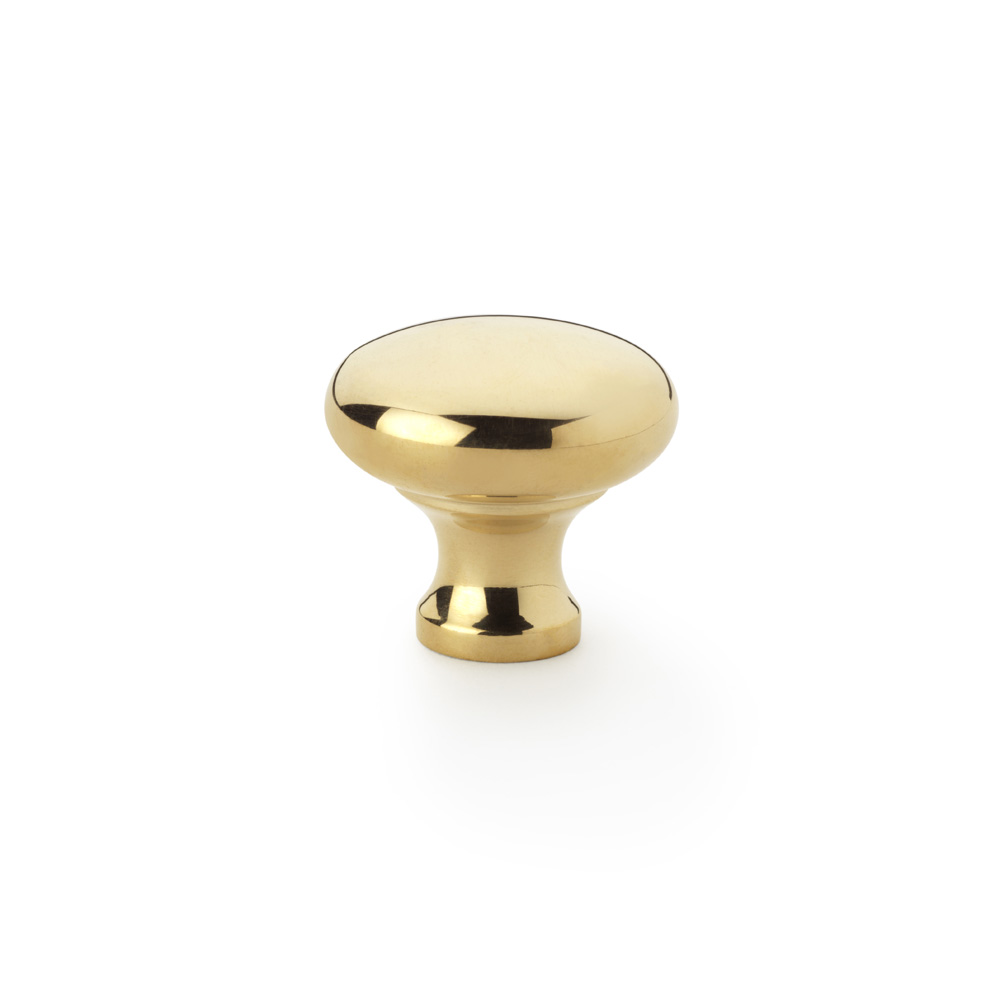 Alexander & Wilks Wade Round Cupboard Knob - Polished Brass - 32mm
