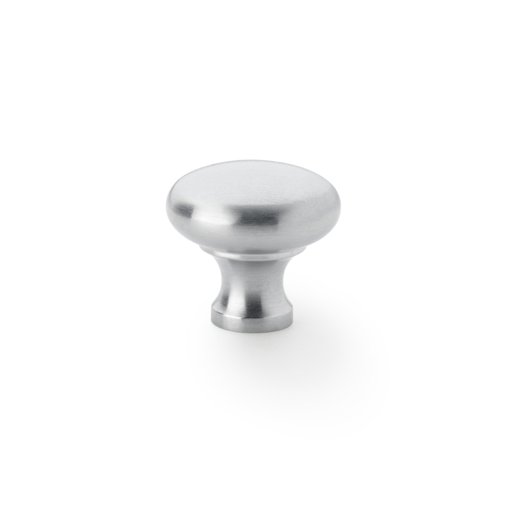 Alexander & Wilks Wade Round Cupboard Knob - Satin Chrome - 32mm