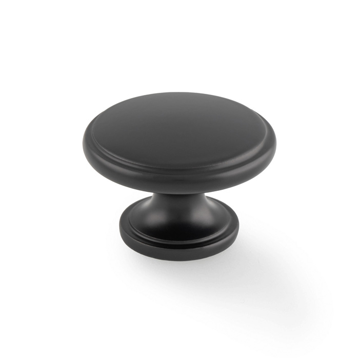 Cambridge Round Cupboard Knob - Black