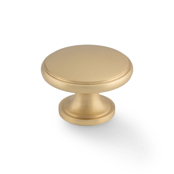 Cambridge Round Cupboard Knob - Satin Brass
