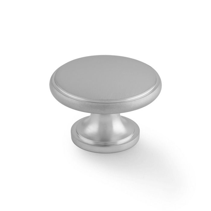 Cambridge Round Cupboard Knob - Satin Chrome