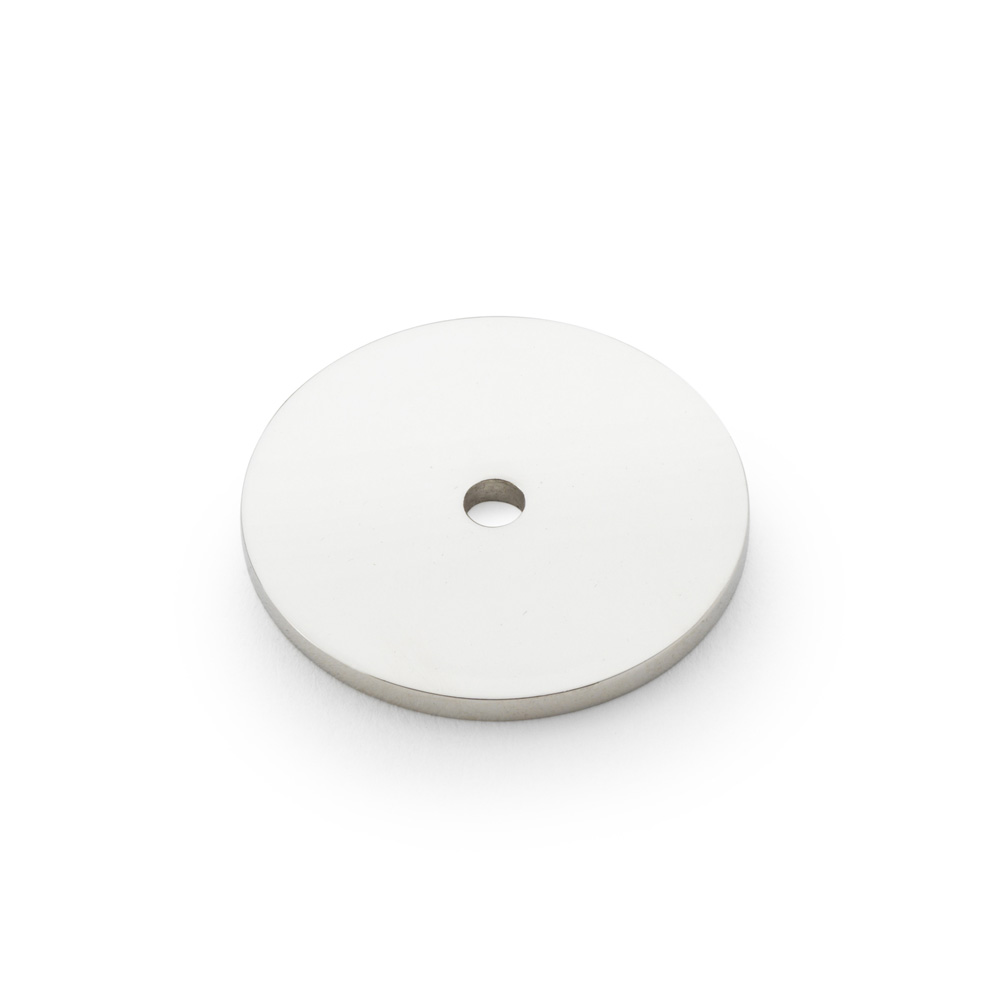 Alexander & Wilks Circular Backplate - Polished Nickel - Diameter 35mm